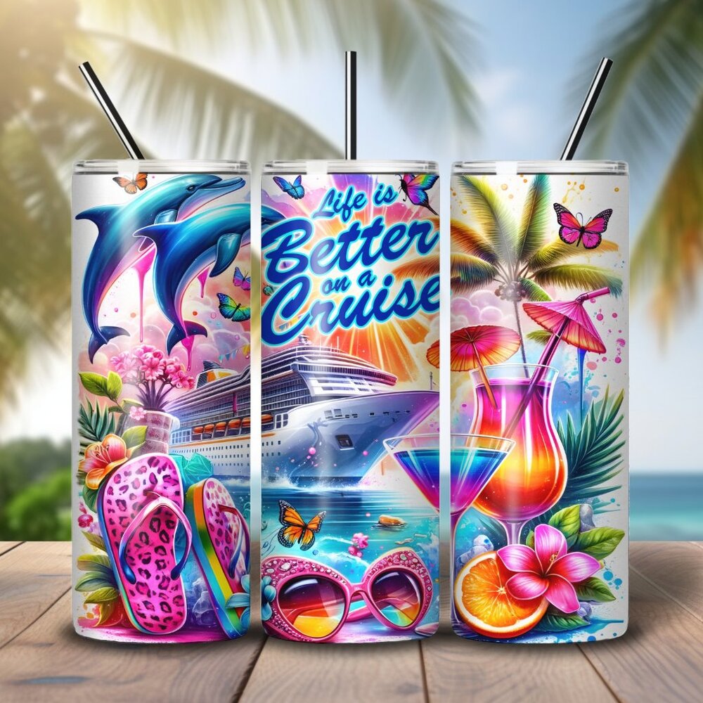 NEW 20 oz Tumbler Life Better on Cruise